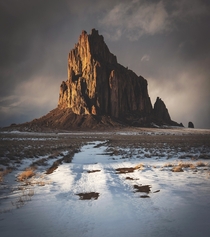 The moody and monolithic Shiprock in NM 