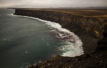 The moody Krsuvkurberg Cliffs in the Reykjanes Peninsula 