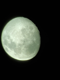 The moon I caught in my telescope in March