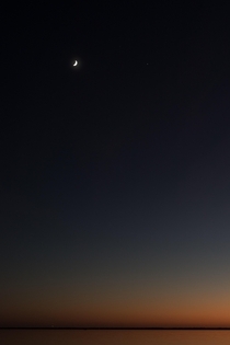 The Moon Jupiter and Saturn from Outer Banks NC