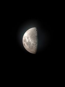 The moon UK using my phone and a telescope 