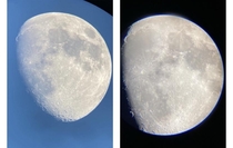 The moon yesterday at  and 