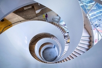 The new double helix staircase at Sydney UTS 