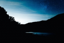 The nighty sky reflected in Scotlands Loch Lubnaig 