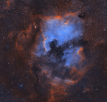 The North America Nebula -  hours of images taken over  nights 