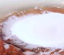 The Northern Polar Crater on Mars