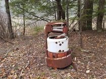 The ol washing machine in the woods