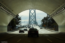 The Old Bay Bridge from Yerba Buena Island San Francisco California 