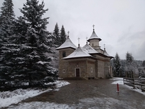 The old church from the Sihstria Putnei Monastery Putna Suceava county Romnia 