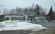 The Old US Border Station at the east end of US route  in Houlton Maine 