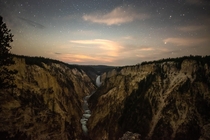 The only time you can be alone at Artist Point in Yellowstone is the middle of the night 
