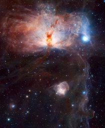 The Orion Molecular Cloud Complex containing the Flame Nebula and the Horsehead Nebula among other nebulae 