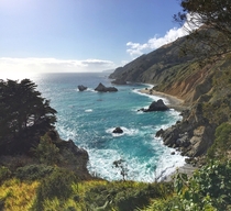 The other side of McWay Falls at Julia Pfeiffer Burns State Park - Big Sur CA 