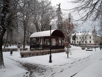 The pavilion from the Rdui park Suceava county Romnia 