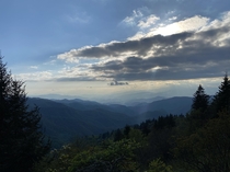 The payoff from the hike in the Blue Ridge Mountains North Carolina 