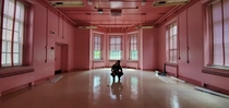 The pink room from the M Knight Shyamalan film Glass Abandoned psychiatric hospital 