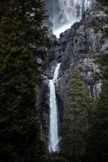 The place where the trees part to reveal Yosemite Falls 