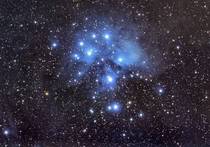 The pleiades shot with a Canon Ti using an equatorial tracking mount out in Atoka Oklahoma bortle 