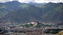 The Potala Palace rises above Lhasa Tibet 