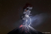The Power of Nature Colima Volcano MX  IG tapiro Eruption wrock showers lightning and lava flows Awarded rd prize Nature cat  World Press Photo On  st prize on National Geographic Photographer of the Year st Place Nat cat Windland Smith-Rice