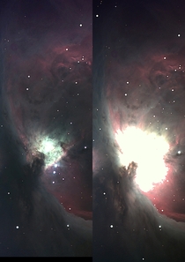 The power of photoshop GIMP program - Orion Nebula M 