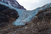 The Receding Angel Glacier on Mouth Edith Cavell Jasper Canada OC 