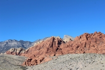 The Red Rocks In Mojave Desert 