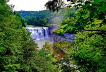 The reigning  State Park in New York Letchworth State Park Middle Falls located in Western New York 