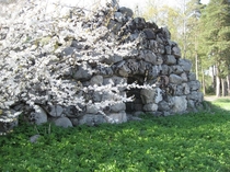 The remains of an old stone cellar near Bnan Gvle Sweden 