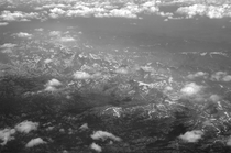 The Rocky Mountains from above 