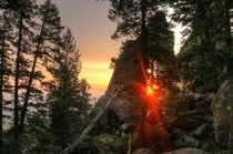 The Royal Arch in Boulder Colorado Sunrise this morning was well worth it 