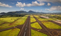The runway at Lihue Airport Kauai 