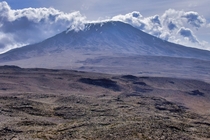 The saddle leading to Mount Kilimanjaro 