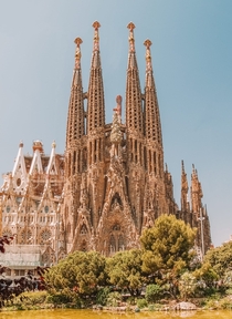 The Sagrada Familia Barcelona Spain by Antonio Gaudi 