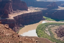 The same view of the Colorado River seen from Deadhorse Point but from the other side  Canyonlands NP Utah
