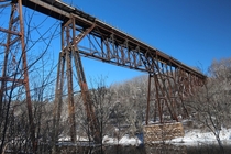 The Sandstone Minnesota railroad bridge over the Kettle river Built in  