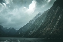 the scale of the mountains in Milford sound is insane 