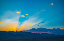 The setting sun on Nye County Nevada 