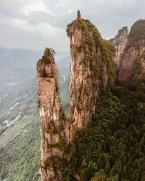 The shape of the mountain formations in Enshi China 