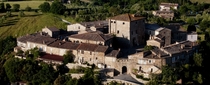 The small medivial village of Murlo near Siena in Tuscany Italy