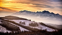 The snow-capped Tatra Mountains in Slovakia 