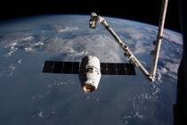 The SpaceX Dragon SpX- cargo vessel arrives at the International Space Station on Feb   