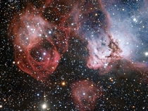 The star formation region NGC  imaged by the ESO Very Large Telescope 