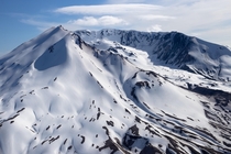 The steaming crater of Mount St Helens 