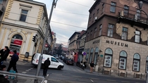 The street corner in Sarajevo where the World War  began exactly  years ago in  