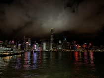 The stunning night skyline of Hong Kong