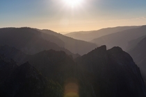 The stunning view over Yosemite California USA 
