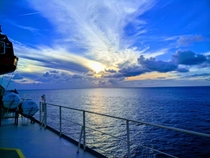 The Sunrise Somewhere in the Pacific Ocean 