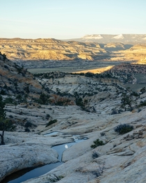 The sunrise view from my campsite Just outside of Escalante Utah 
