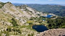 The Three Sisters lakes near Brighton in Utah 